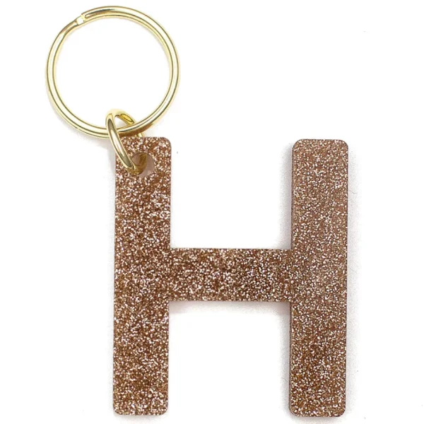 Glitter Letter Keychain