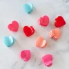 Glossy Candy Hearts Hair Clip Set - Several Colors