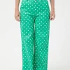 Green Polka Dot Straight Jeans