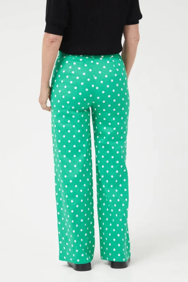 Green Polka Dot Straight Jeans