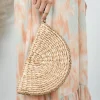 Half Circle Straw Clutch (several colors)