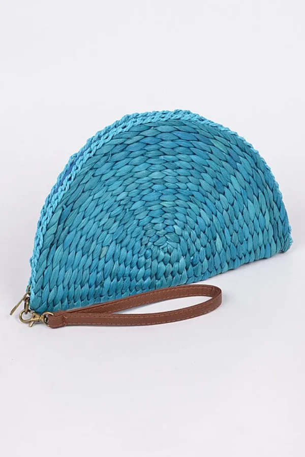 Half Circle Straw Clutch (several colors)