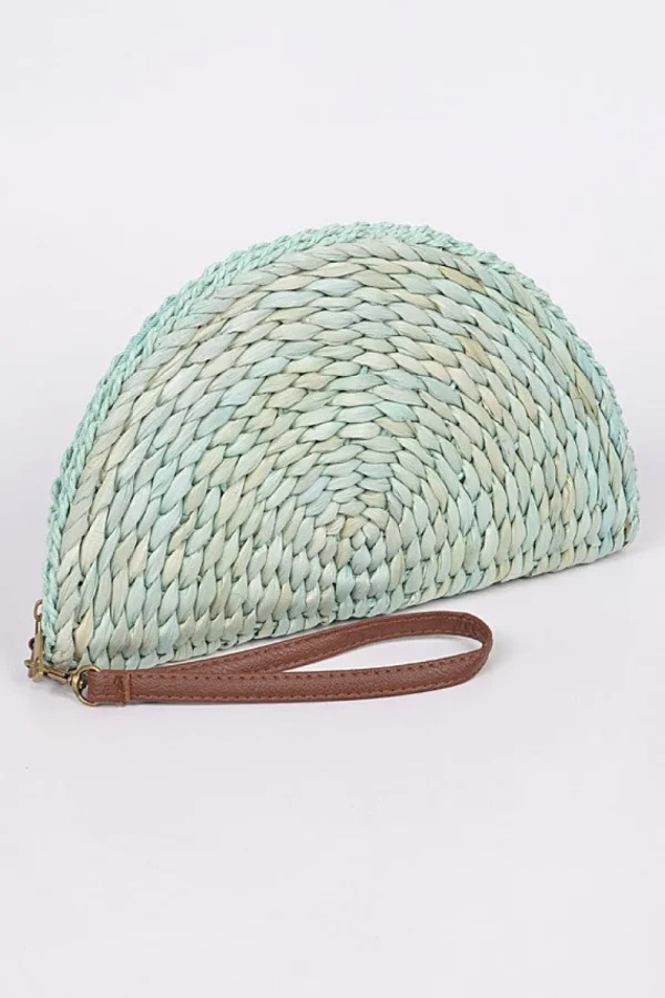 Half Circle Straw Clutch (several colors)