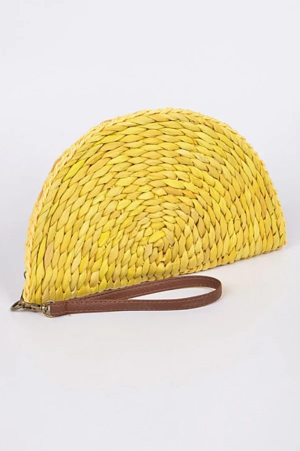 Half Circle Straw Clutch (several colors)