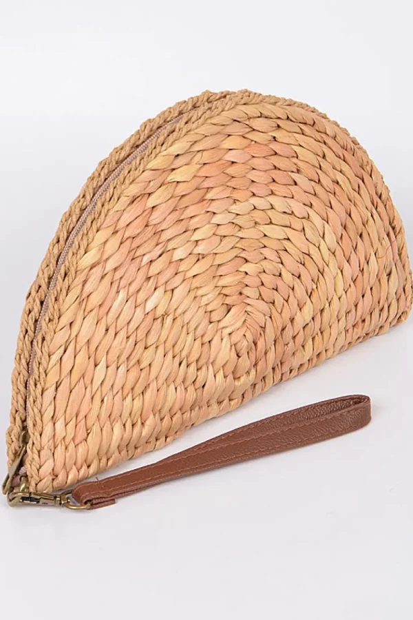 Half Circle Straw Clutch (several colors)