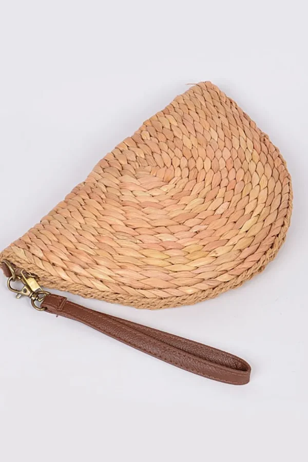 Half Circle Straw Clutch (several colors)