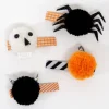 Halloween Pompom Hair Clips (x 4)