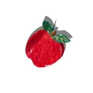 Hand-Painted Big Apple Claw Hair Clip