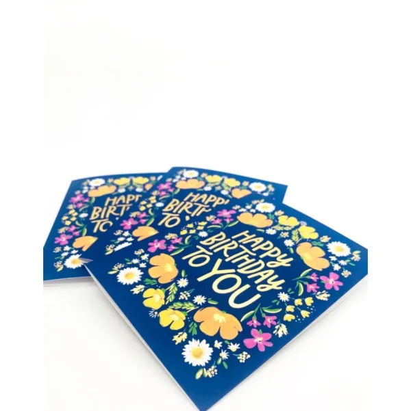 Happy Birthday To You - Gold Foil Notecard