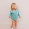 Hayley Romper in Crushed Mint Velvet