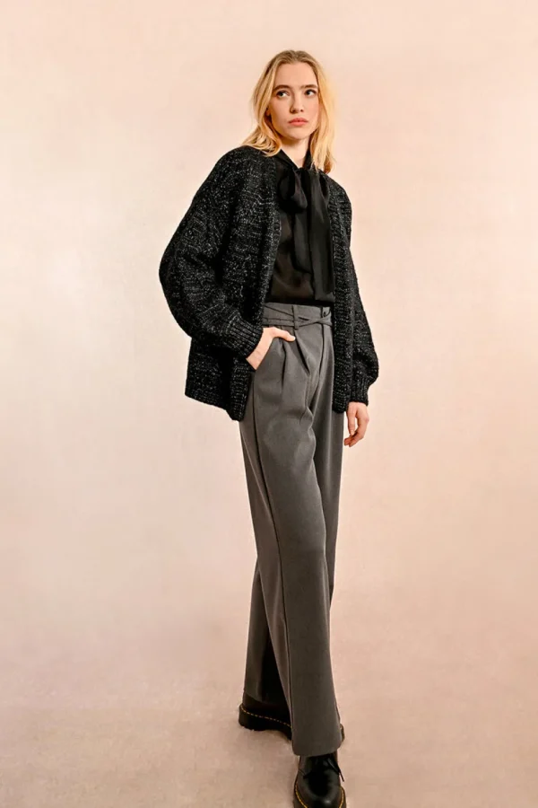Heart Cardigan - Black