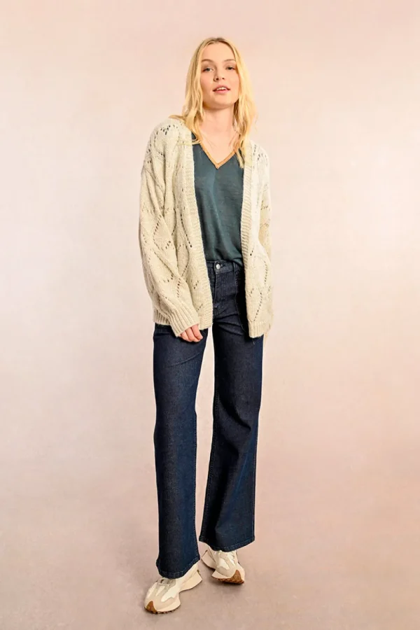 Heart Cardigan - Cream