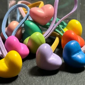Heart Hair Elastic 10pc Box Set