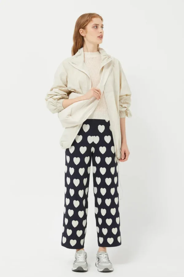 Heart Print Knit Pants