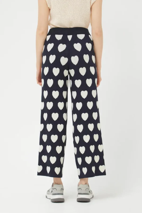 Heart Print Knit Pants
