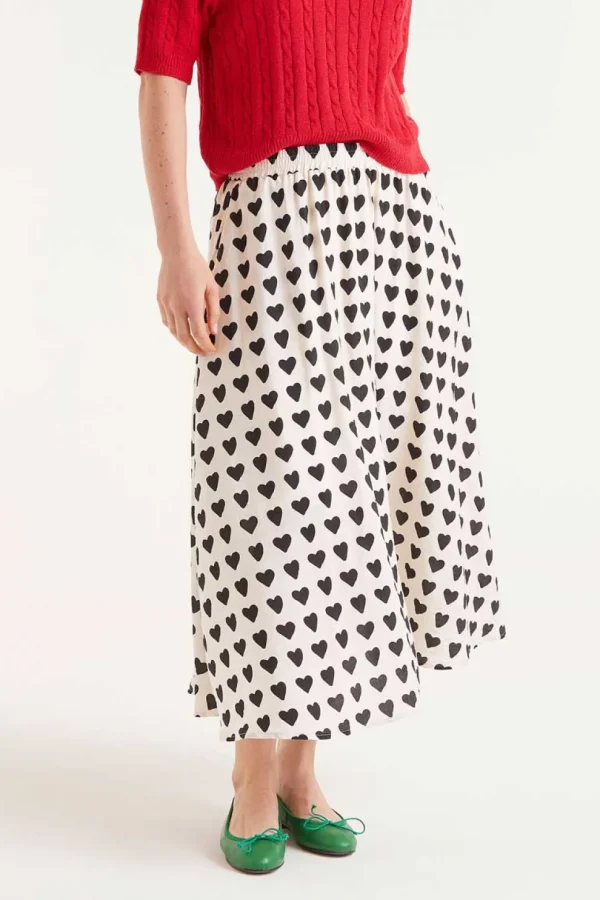 Heart Print Skirt