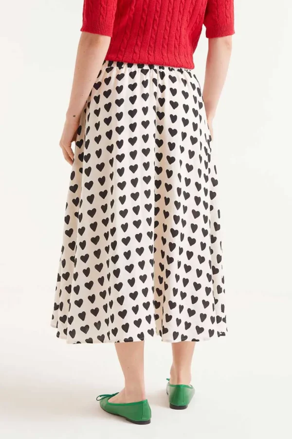 Heart Print Skirt