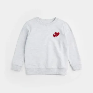 Heart to Heart Heather Grey Fleece Sweatshirt