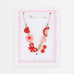 Hearts & Cherries Enamel Charm Necklace