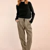 Herringbone Jogger Pants - Black