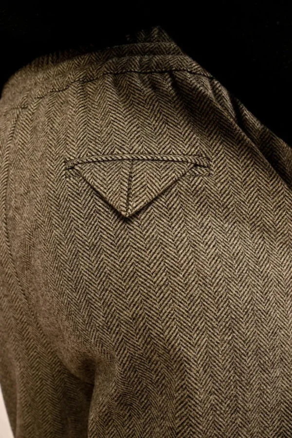 Herringbone Jogger Pants - Black