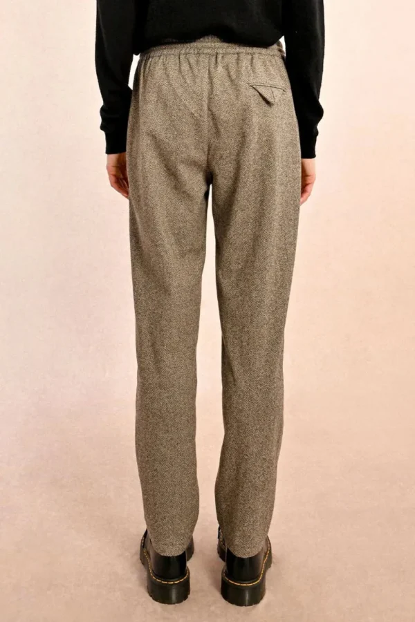 Herringbone Jogger Pants - Black