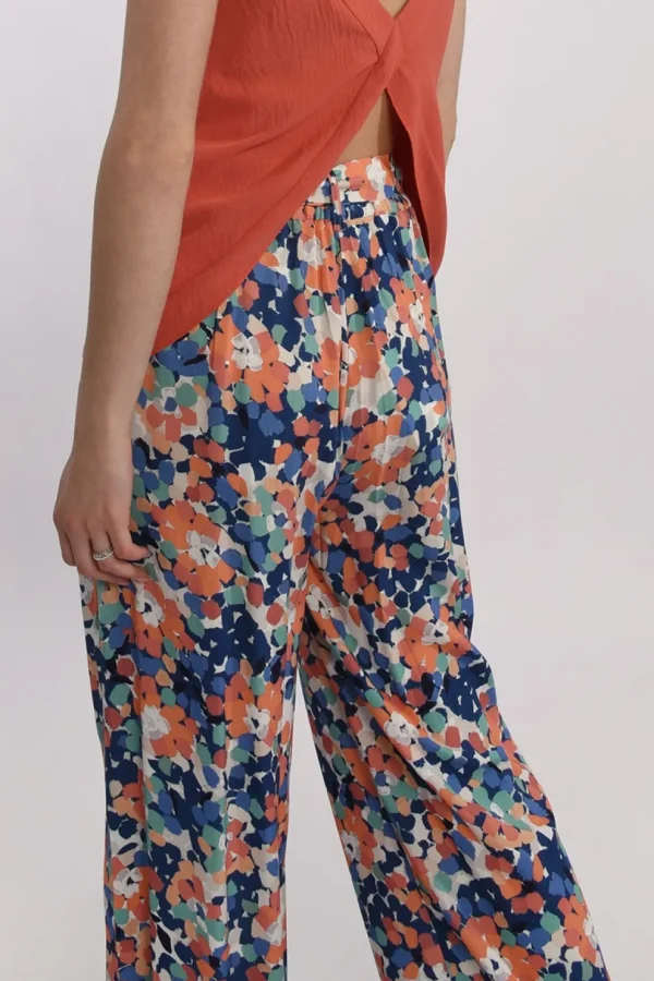 High Waist Floral Print Pants