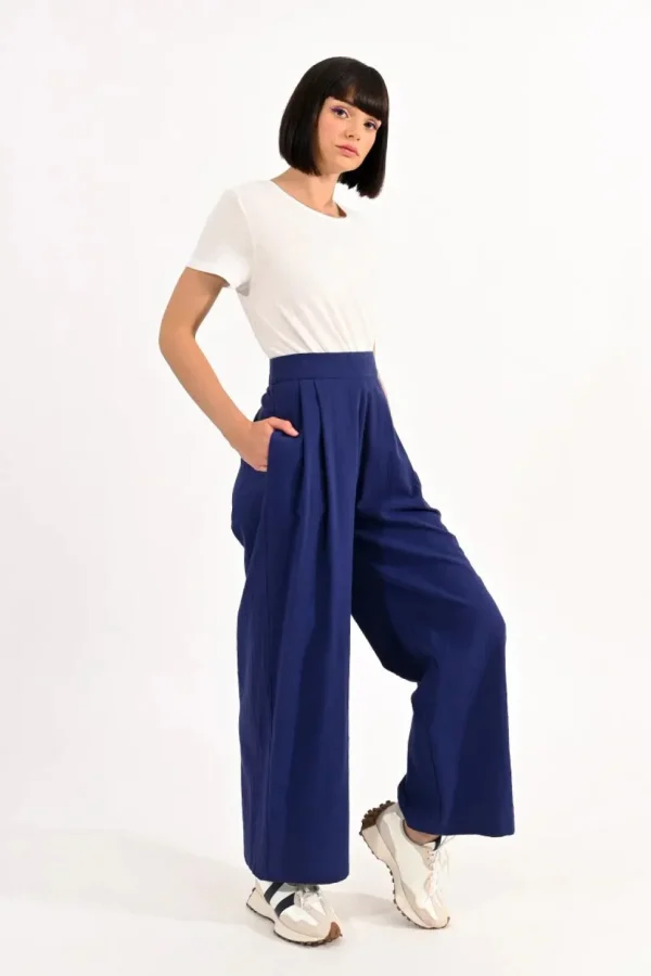 High Waist Pants - Navy