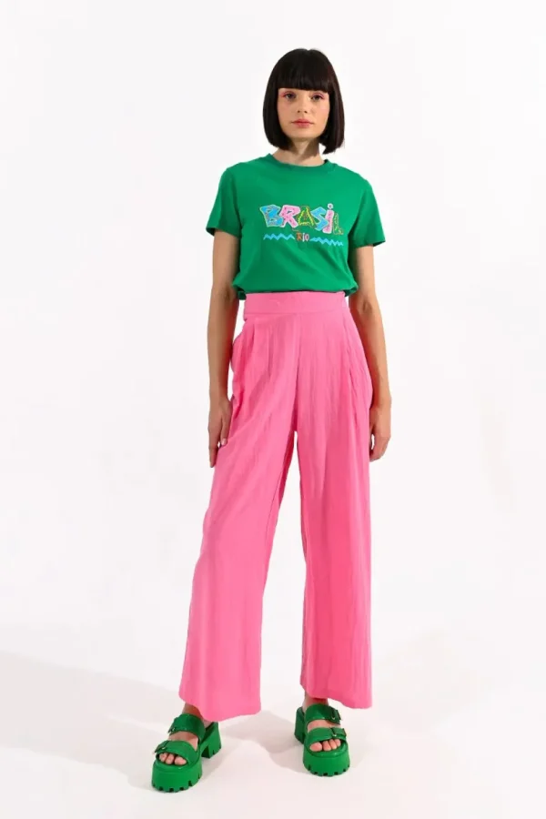 High Waist Pants - Pink