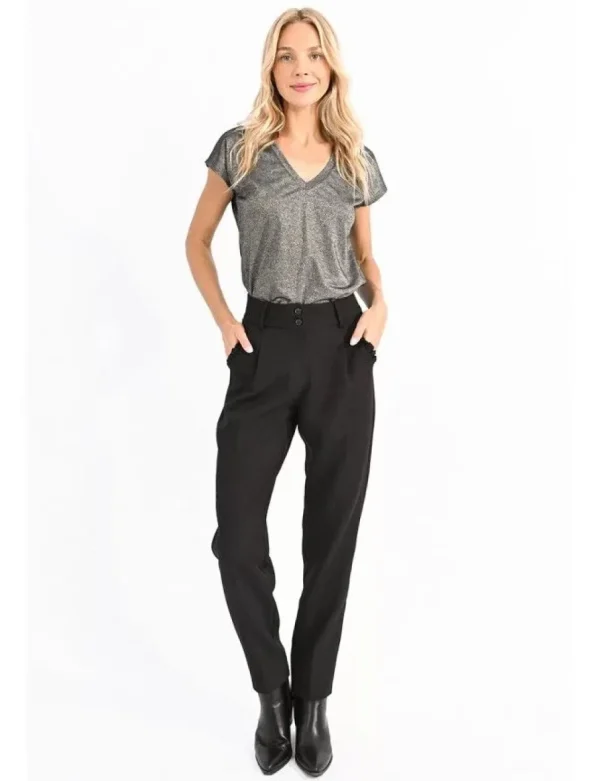 High Waist Trousers - Black