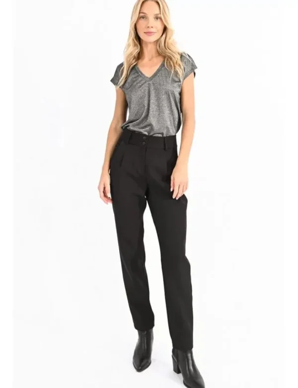High Waist Trousers - Black