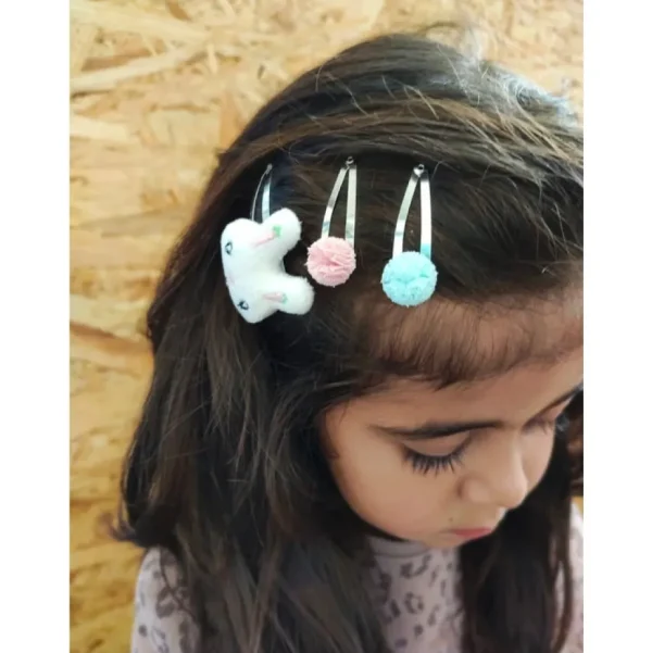 Honey Bunny Hair Clip Set (set of five)