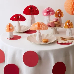 Honeycomb Mushroom Decorations (x 10)