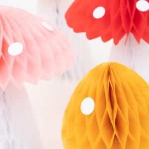 Honeycomb Mushroom Decorations (x 10)