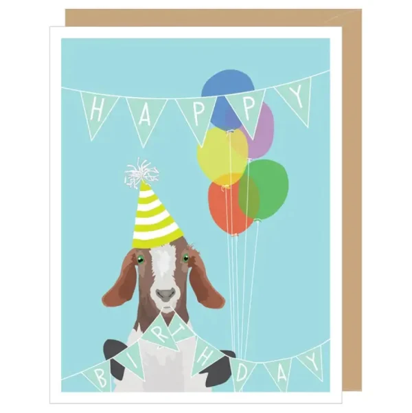 Hungry Goat Birthday Card