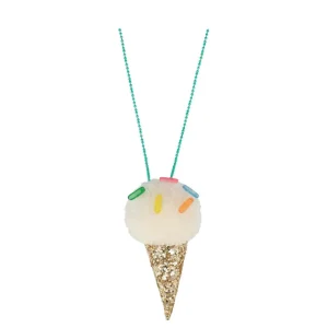 Ice Cream Pompom Necklace