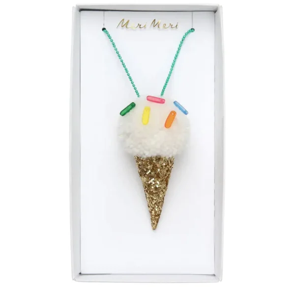 Ice Cream Pompom Necklace