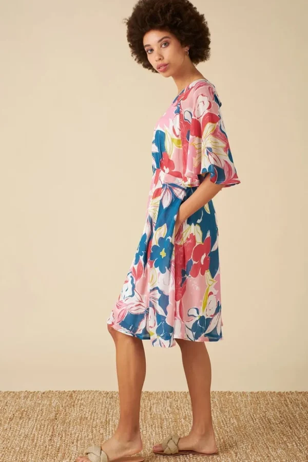 Ines Pink Isilah Floral Dress