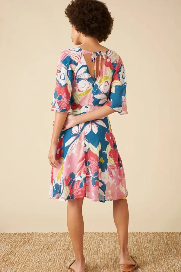 Ines Pink Isilah Floral Dress