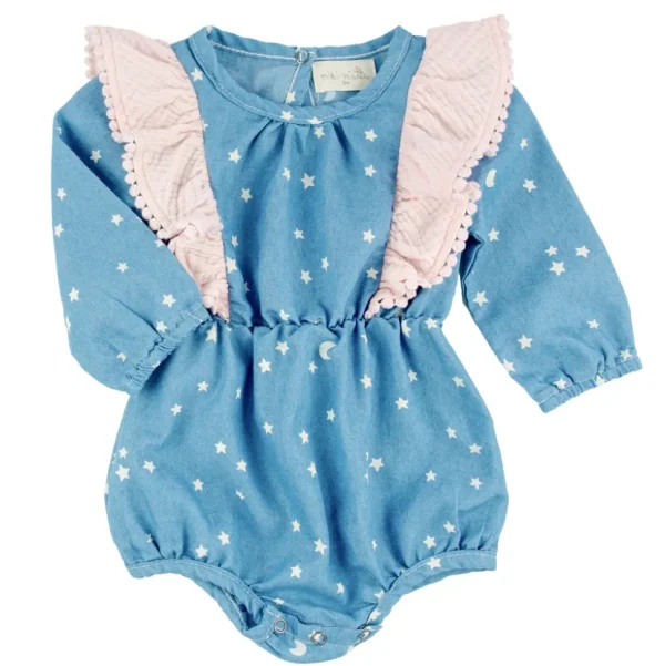 Ingrid Bubble Romper Nordic Sky