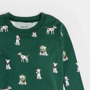 Jack Frost Russell Print on Trekking Green PJ Set