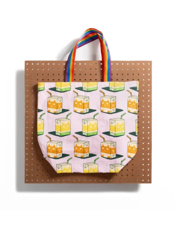Juice Box Cat Tote Bag