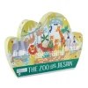 Jungle 80pc "Leaf" Shaped Jigsaw with Shaped Box - The Zoo