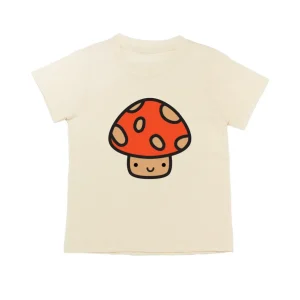 Kawaii Mushroom Baby + Kid Tee