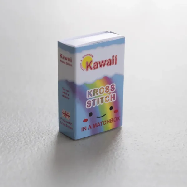 Kawaii Rainbow Arc Mini Cross Stitch Kit in A Matchbox