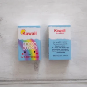 Kawaii Rainbow Arc Mini Cross Stitch Kit in A Matchbox