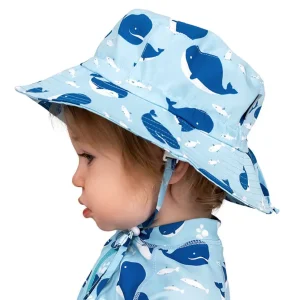Kids Cotton Bucket Hats | Blue Whale
