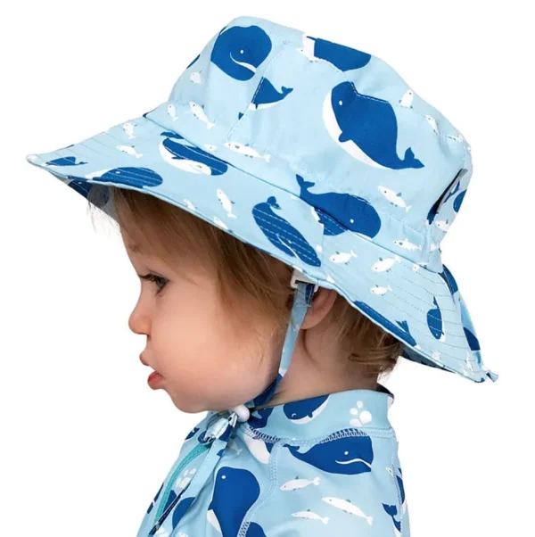Kids Cotton Bucket Hats | Blue Whale