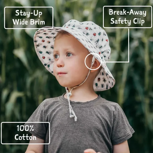 Kids Cotton Bucket Hats | Blue Whale