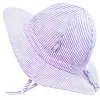 Kids Cotton Floppy Hat | Purple Stripes